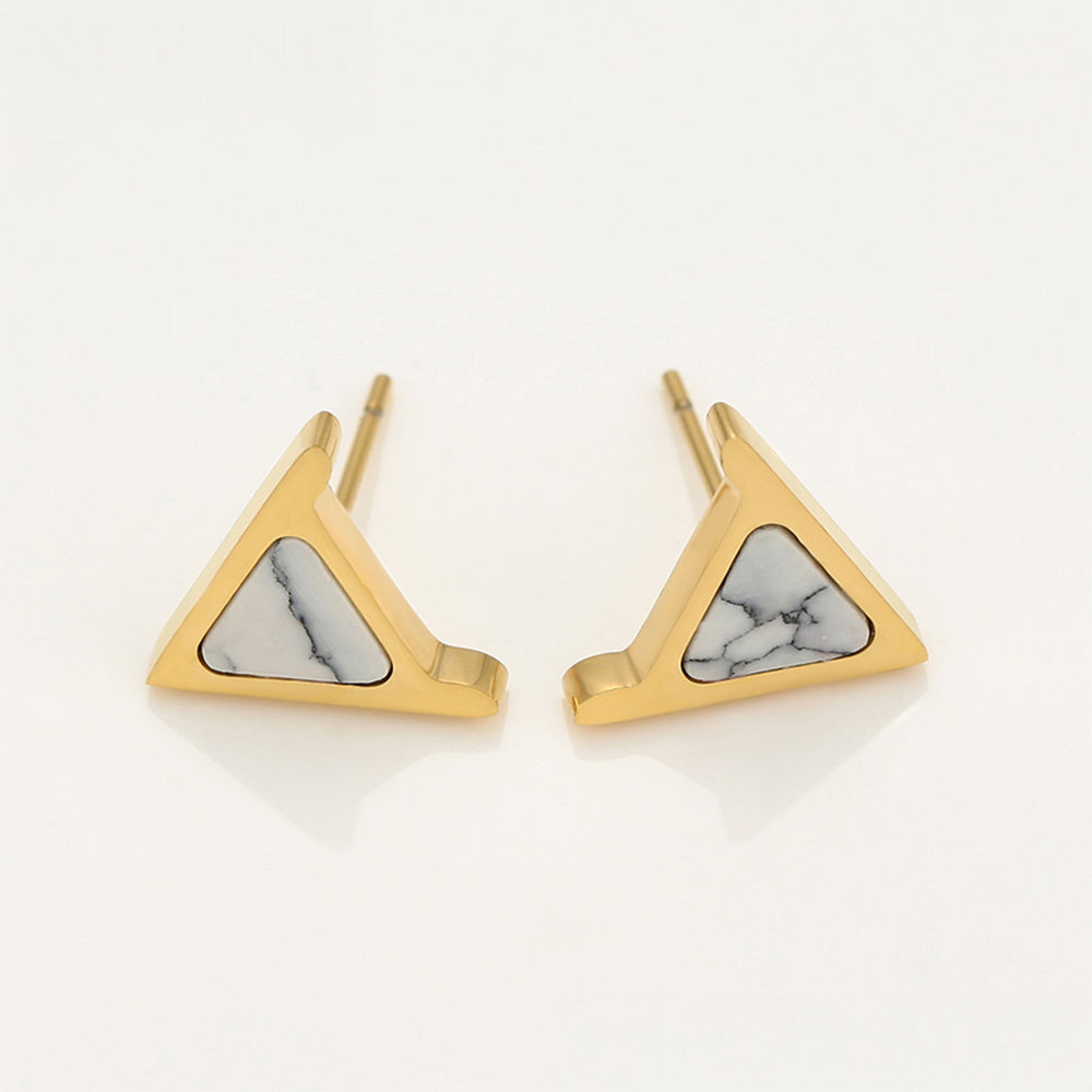 Pozlacená Slitinová Sada s Bílým Emporia® Křišťálem ( Náhrdelník+Náušnice )