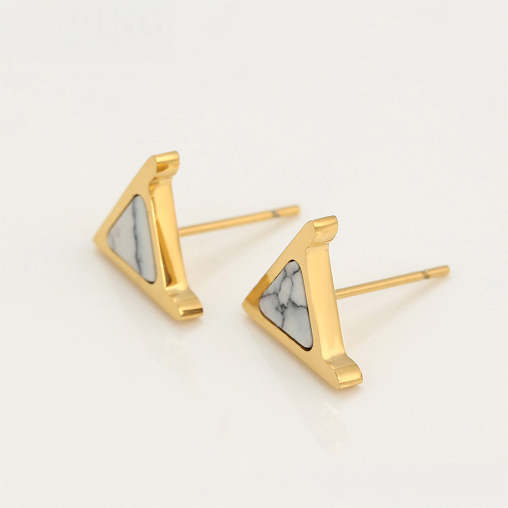 Pozlacená Slitinová Sada s Bílým Emporia® Křišťálem ( Náhrdelník+Náušnice ) 7 