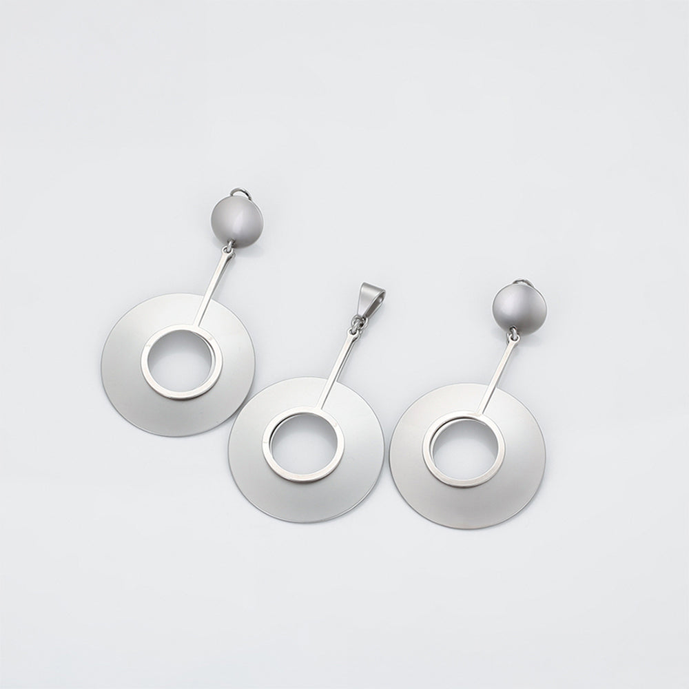 Pozlacená Slitinová Sada ( Náušnice+Přívěsek )