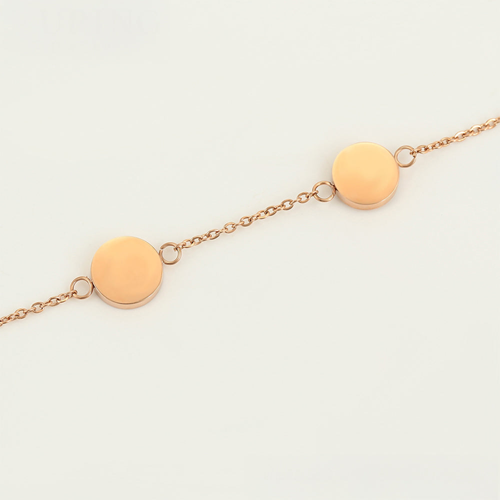 Pozlacená Slitinová Sada s Růžovým Emporia® Křišťálem a Bílým Emporia® Křišťálem ( Náhrdelník+Náramek )