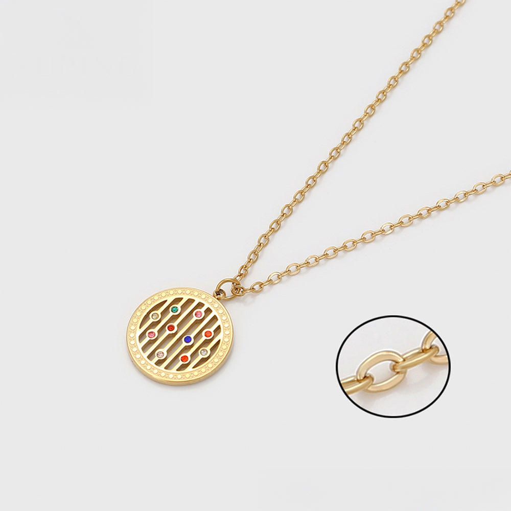 Pozlacená Slitinová Sada s Červeným Emporia® Křišťálem a Modrým Emporia® Křišťálem ( Náhrdelník+Náušnice+Náramek+Přívěsek )