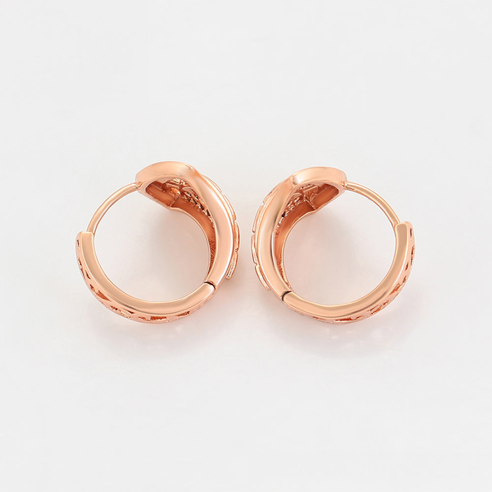 Pozlacená Slitinová Sada s Bílým Emporia® Křišťálem ( Náušnice+Prsten ) 2 