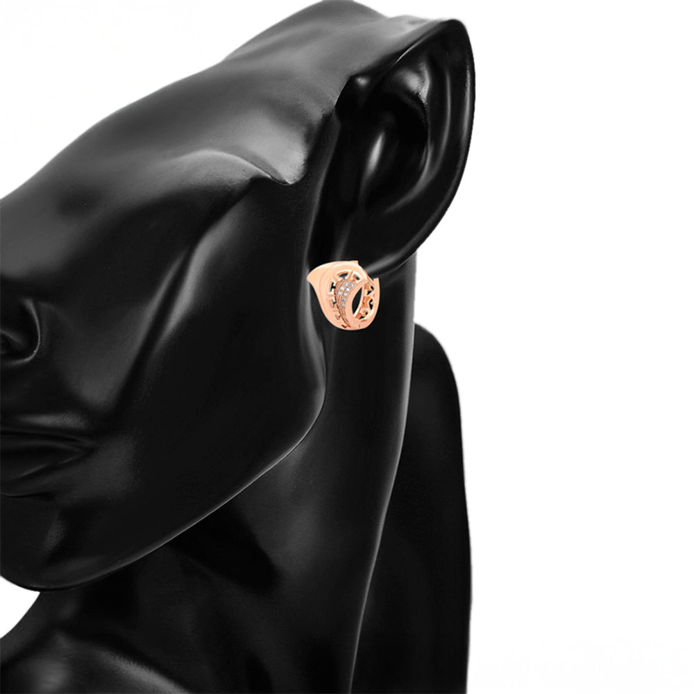 Pozlacená Slitinová Sada s Bílým Emporia® Křišťálem ( Náušnice+Prsten )