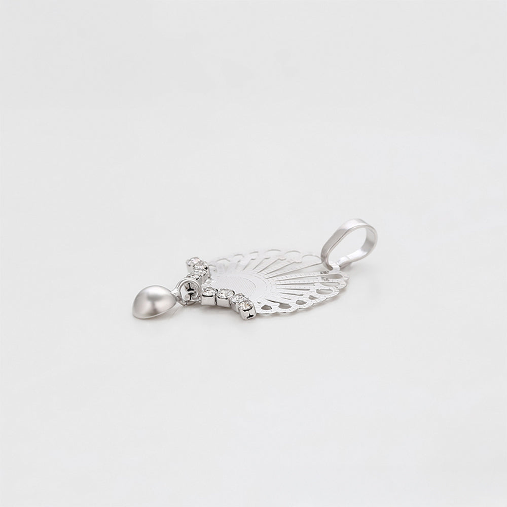 Pozlacená Slitinová Sada s Bílým Emporia® Křišťálem ( Náušnice+Přívěsek )