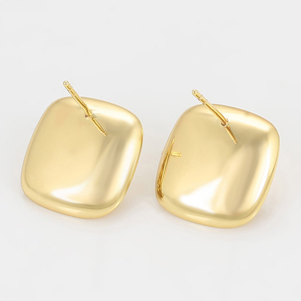 Pozlacené Slitinové Náušnice se Skleněná Perla a Bílým Emporia® Křišťálem