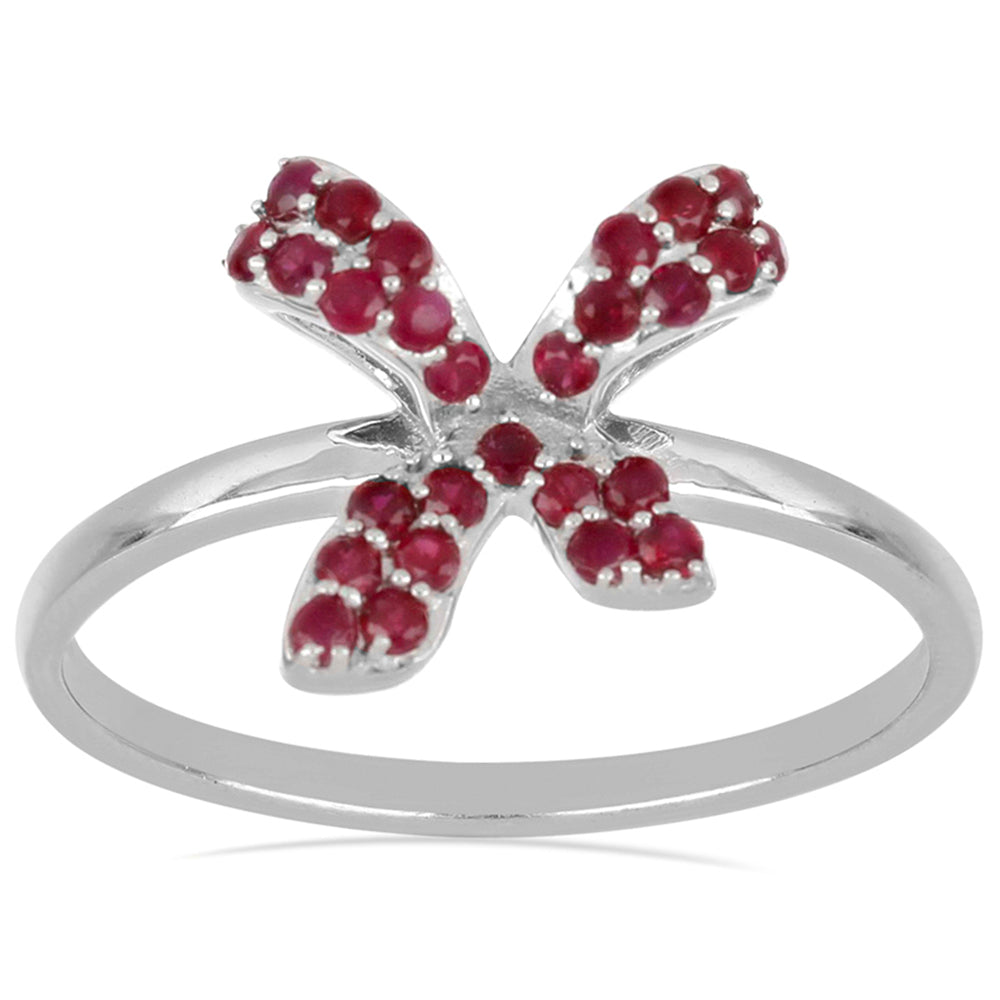 Stříbrný Prsten s Madagaskarským Rubínem