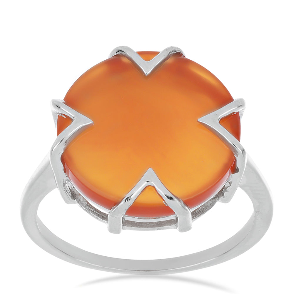 Stříbrný Prsten s Karneolem z Tagebau