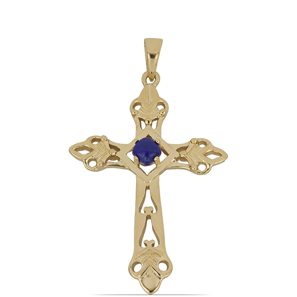 Pozlacený Stříbrný Přívěsek s Lapisem Lazuli z Badakšanu