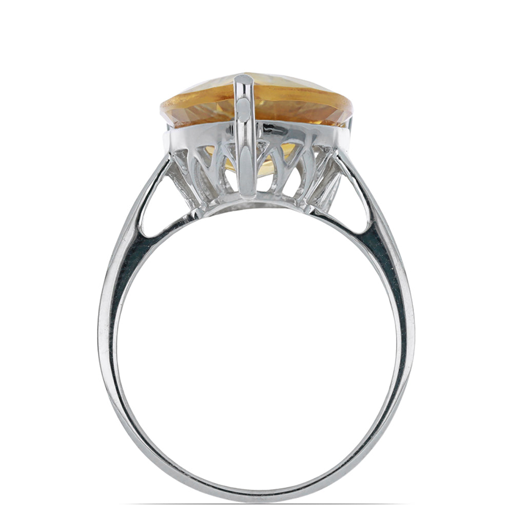 Stříbro 925/1000 - Prsten s Uralským Citrínem - Karátové číslo: 8.3. přibližná hmotnost: 4.61 gramů 2 