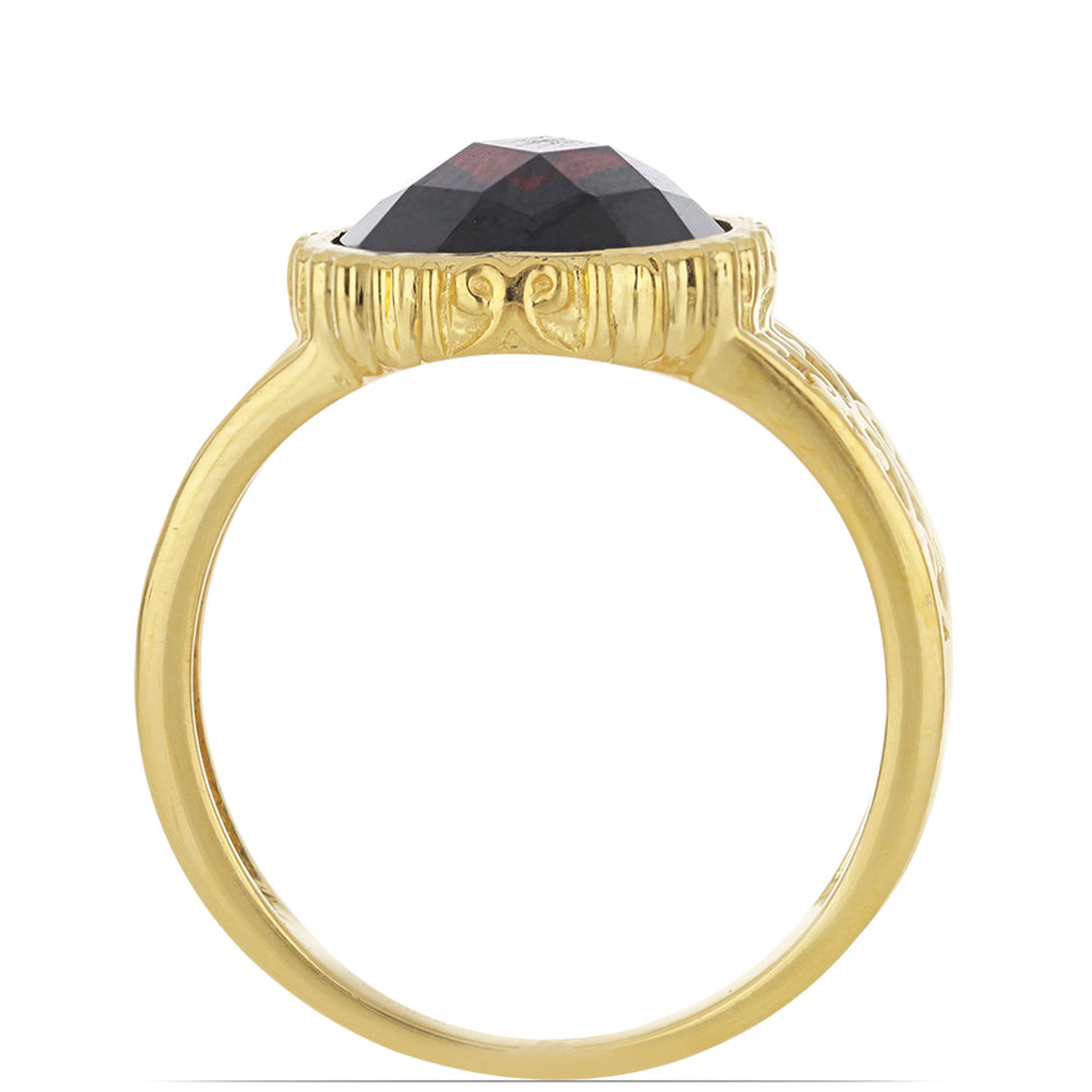 Pozlacené Stříbro 925/1000 - Prsten s Bartonským Granátem - Karátové číslo: 5.29. přibližná hmotnost: 4.13 gramů 3 