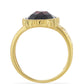 Pozlacené Stříbro 925/1000 - Prsten s Bartonským Granátem - Karátové číslo: 5.29. přibližná hmotnost: 4.13 gramů