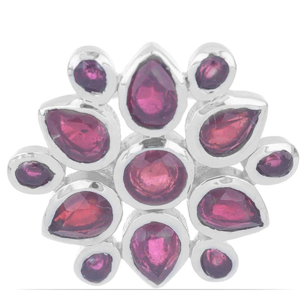 Stříbrný Prsten s Madagaskarským Rubínem