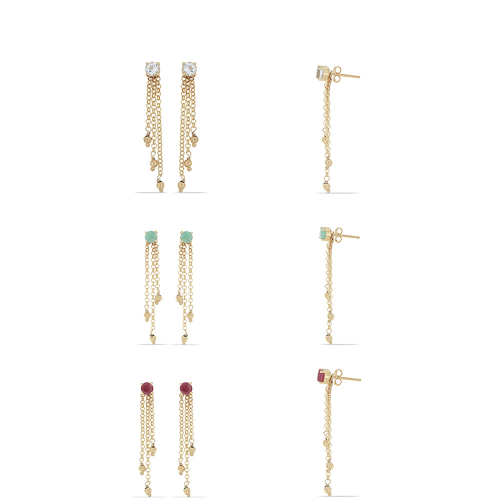 Pozlacená Stříbrná Sada s Brazilským Smaragdem a Madagaskarským Rubínem 1 