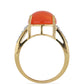 Pozlacený Stříbrný Prsten s Karneolem z Tagebau a Bílým Topazem