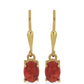 Pozlacené Stříbrné Náušnice s Červeným Houbovým Korálem