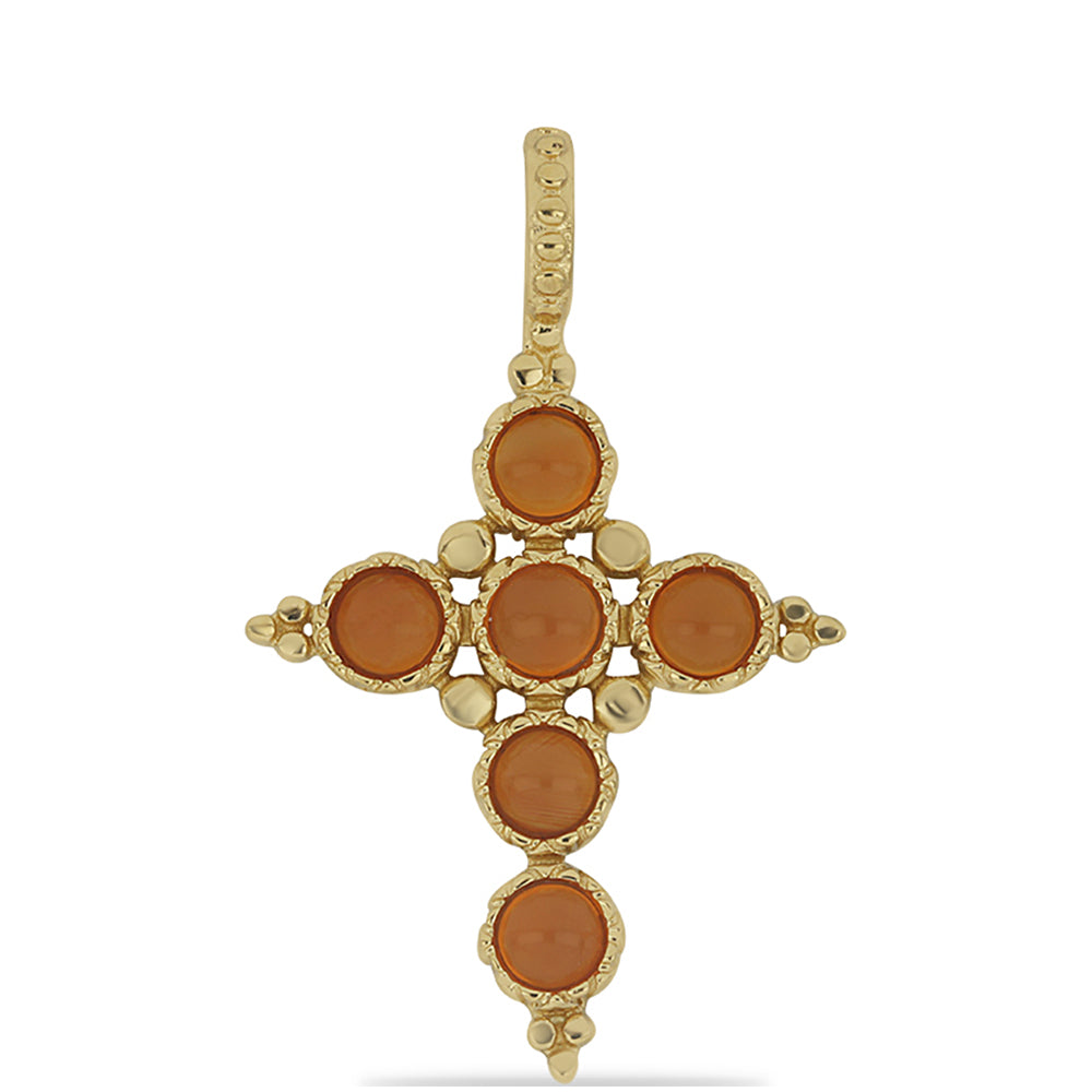 Pozlacený Stříbrný Přívěsek s Karneolem z Tagebau