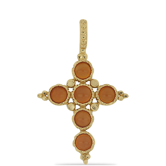 Pozlacený Stříbrný Přívěsek s Karneolem z Tagebau