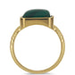 Pozlacené Stříbro 925/1000 - Prsten s Malachitem - Karátové číslo: 6.44. přibližná hmotnost: 4.07 gramů