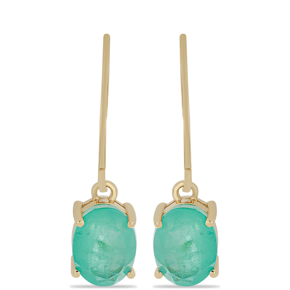 Pozlacené Stříbrné Náušnice s Paraiba Křemenem 1 