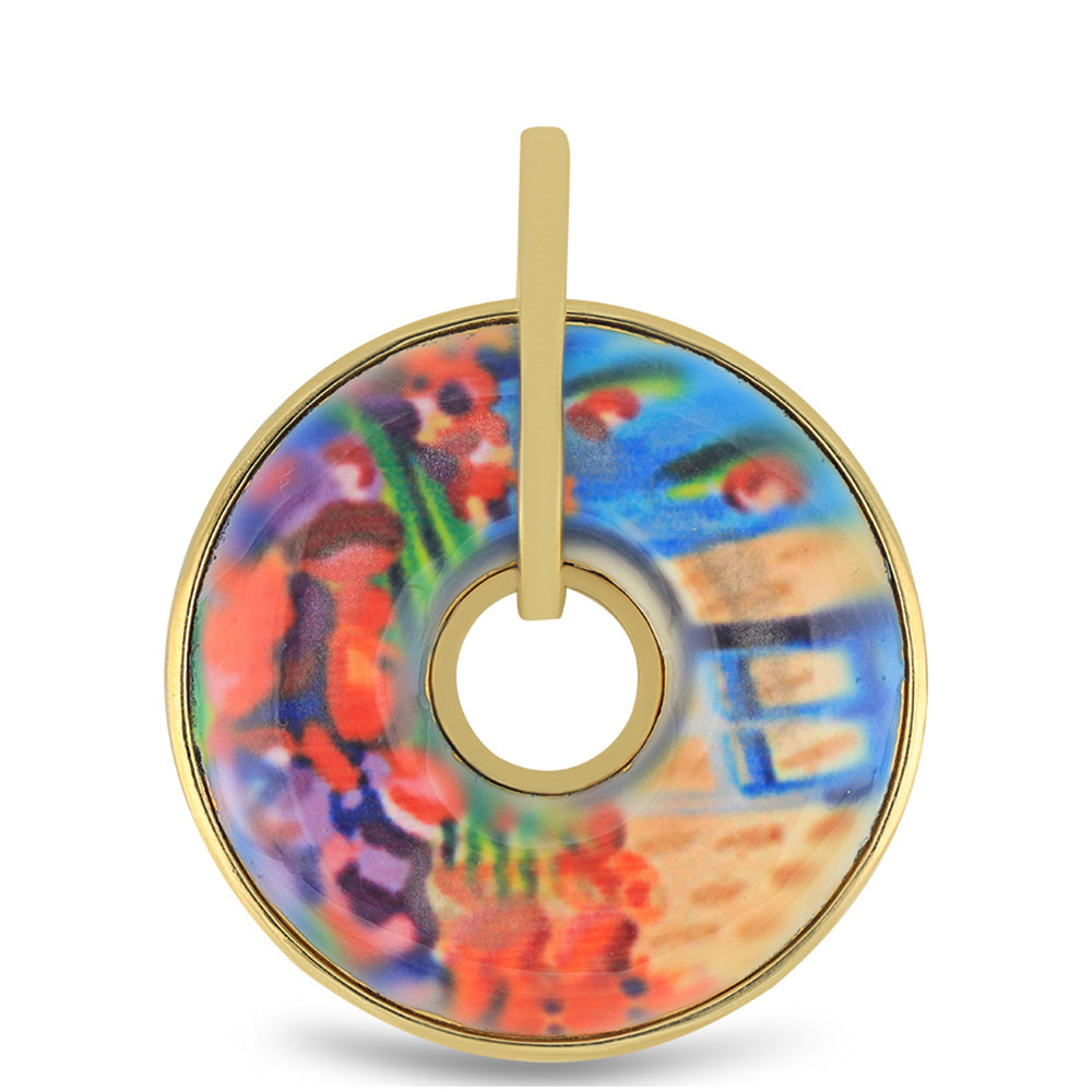 Pozlacený Stříbrný Přívěsek se Smaltem 1 