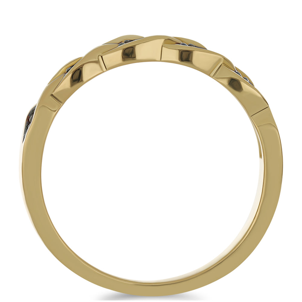 Pozlacený Stříbrný Prsten se Zeleným Diamantem 2 