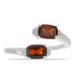 Stříbrný Prsten s Bartonským Granátem a Bílým Topazem