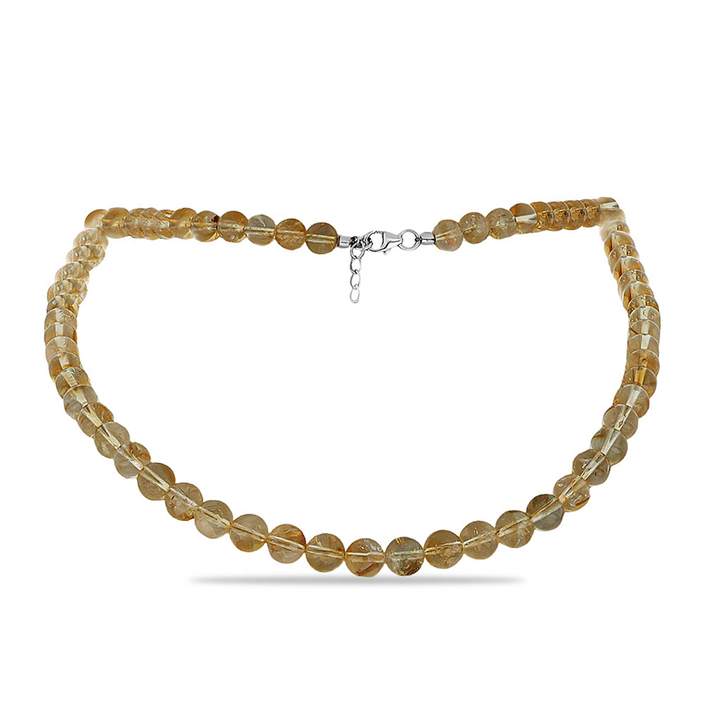 Stříbrný Náhrdelník s Uralským Citrínem