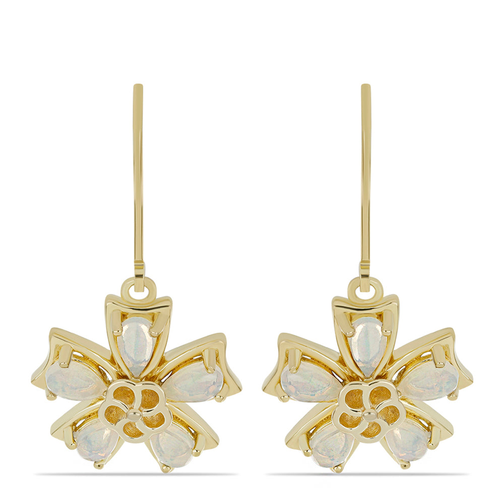 Pozlacené Stříbrné Náušnice s Etiopským Opálem z Lega Dembi 1 