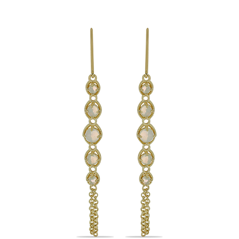 Pozlacené Stříbrné Náušnice s Etiopským Opálem z Lega Dembi 1 