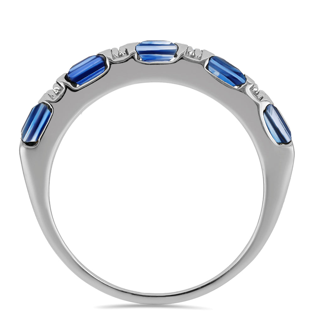 Stříbrný Prsten s Daha Kyanitem a Bílým Topazem 3 