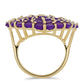 Pozlacený Stříbrný Prsten s Purpurovým Achátem