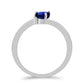 Stříbrný Prsten s Australským Modrým Safírem