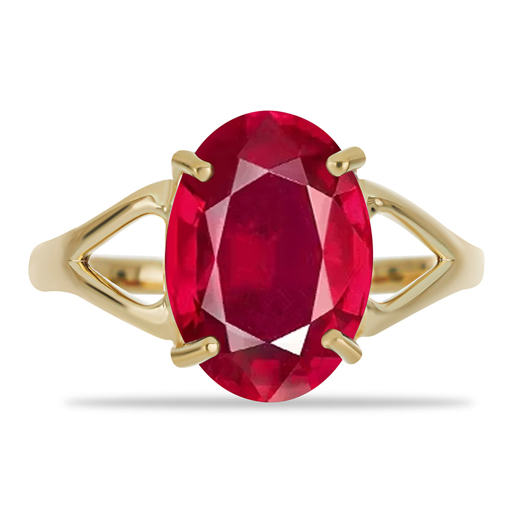 Pozlacený Stříbrný Prsten s Madagaskarským Rubínem 5 