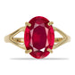 Pozlacený Stříbrný Prsten s Madagaskarským Rubínem