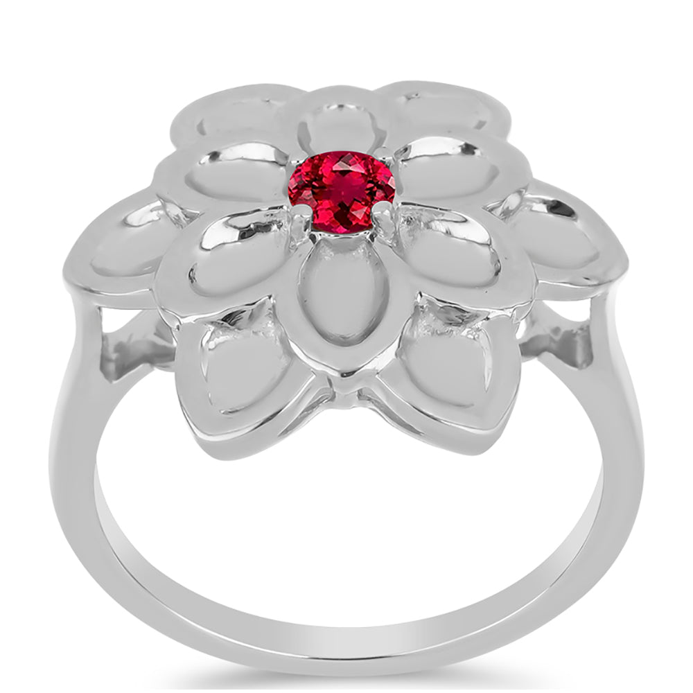 Stříbro 925/1000 - Prsten s Cruizero Rubelitem - Karátové číslo: 0.25. přibližná hmotnost: 5.88 gramů 3 