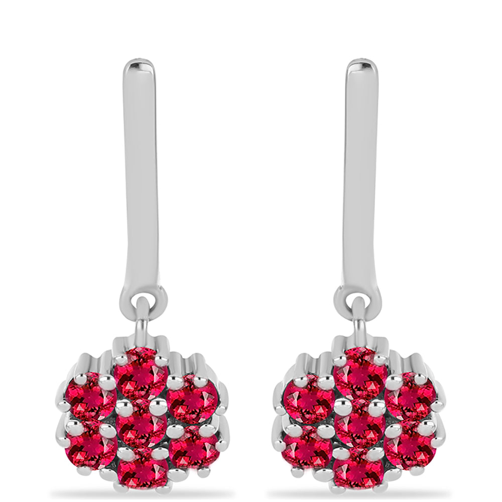 Stříbro 925/1000 - Náušnice s Cruizero Rubelitem - Karátové číslo: 1.5. přibližná hmotnost: 3.82 gramů