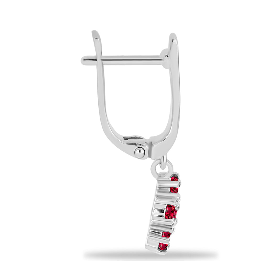 Stříbro 925/1000 - Náušnice s Cruizero Rubelitem - Karátové číslo: 1.5. přibližná hmotnost: 3.82 gramů