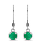 Stříbrné Náušnice s Brazilským Smaragdem a Bílým Topazem