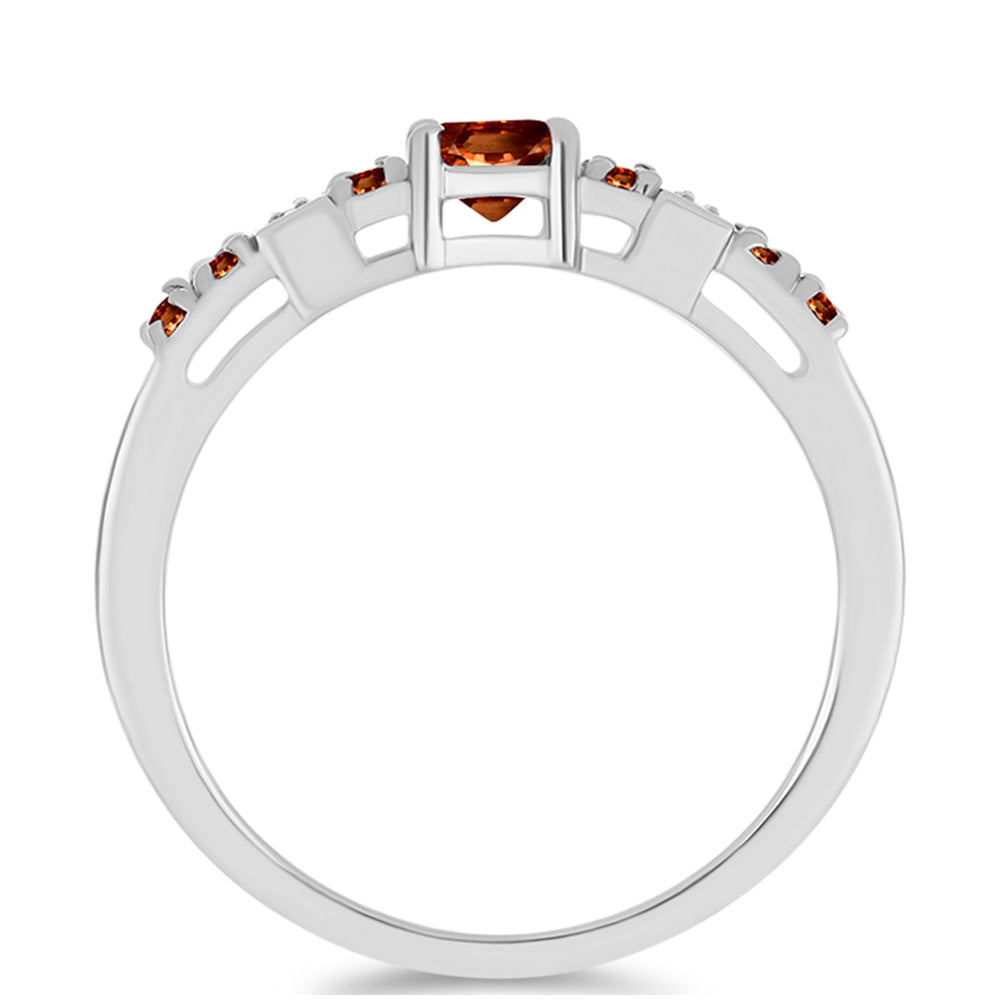 Stříbrný Prsten s Andalusitem a Bílým Topazem