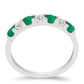Stříbrný Prsten s Brazilským Smaragdem a Bílým Topazem