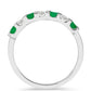 Stříbrný Prsten s Brazilským Smaragdem a Bílým Topazem