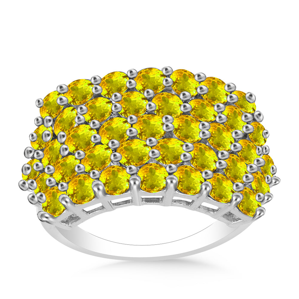 Stříbrný Prsten s Uralským Citrínem 2 