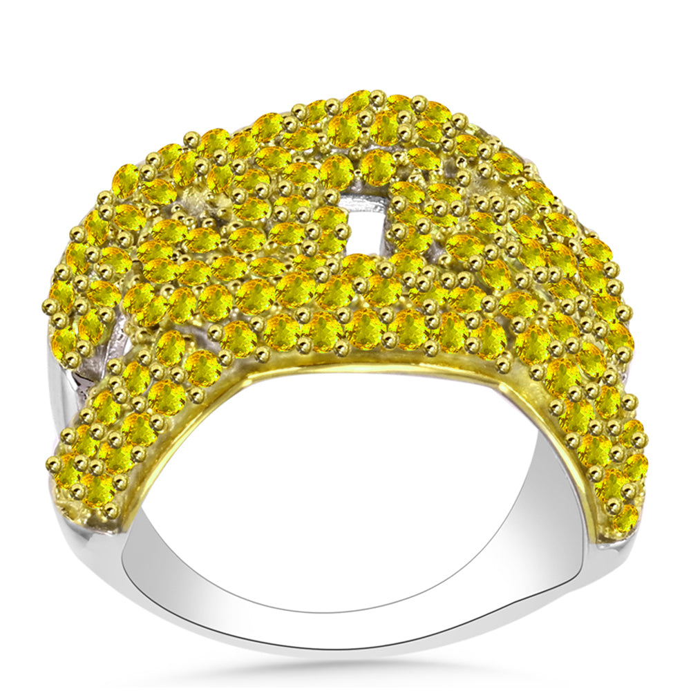 Stříbrný Prsten s Uralským Citrínem 2 