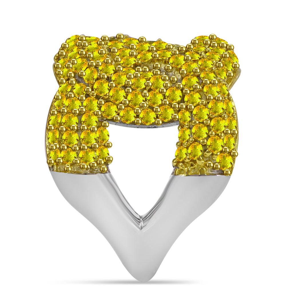 Stříbrný Prsten s Uralským Citrínem