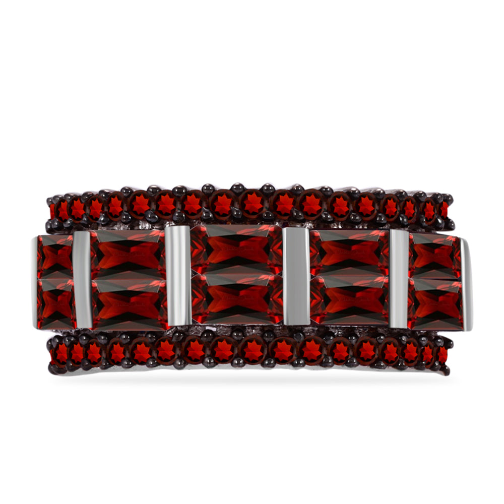 Stříbrný Prsten s Bartonským Granátem 1 