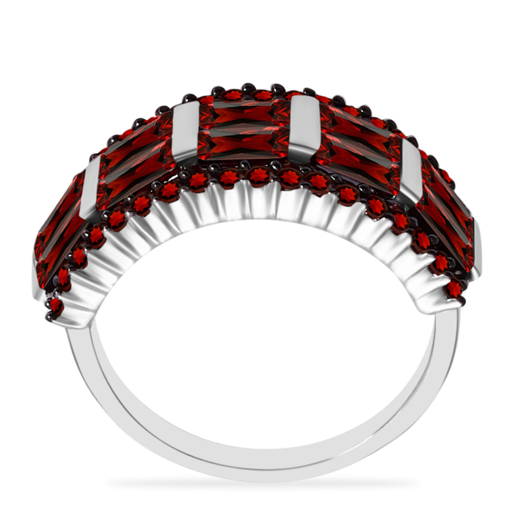 Stříbrný Prsten s Bartonským Granátem 3 