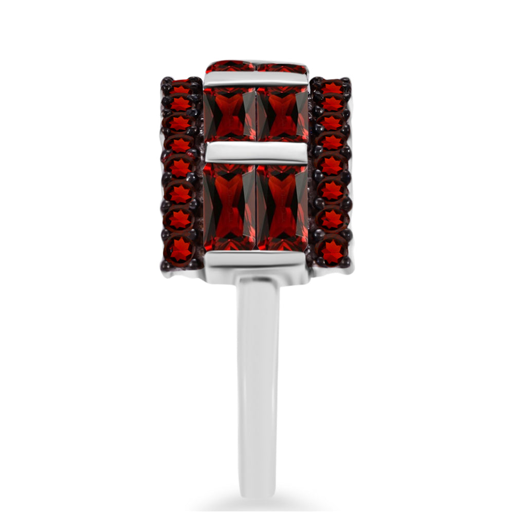 Stříbrný Prsten s Bartonským Granátem 4 