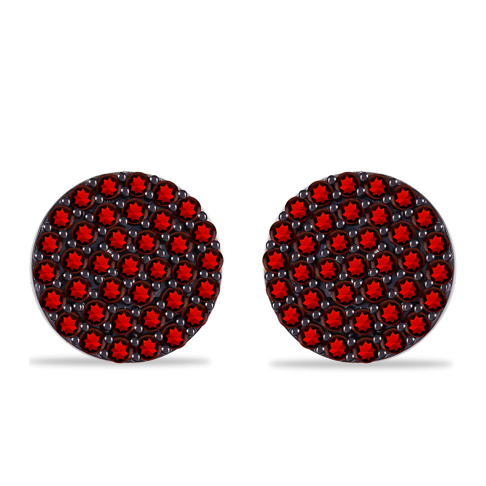 Stříbrné Náušnice s Bartonským Granátem