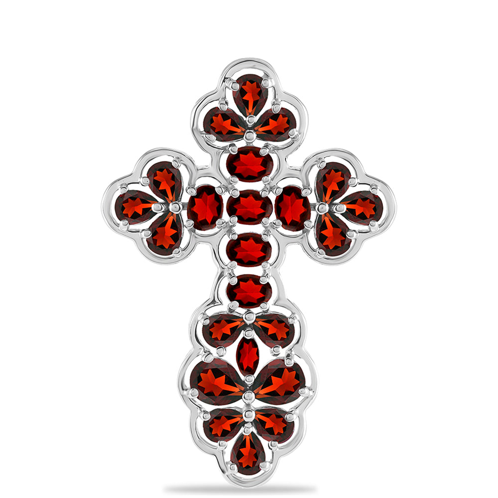 Stříbro 925/1000 - Přívěsek s Bartonským Granátem - Karátové číslo: 4.85. přibližná hmotnost: 5.09 gramů