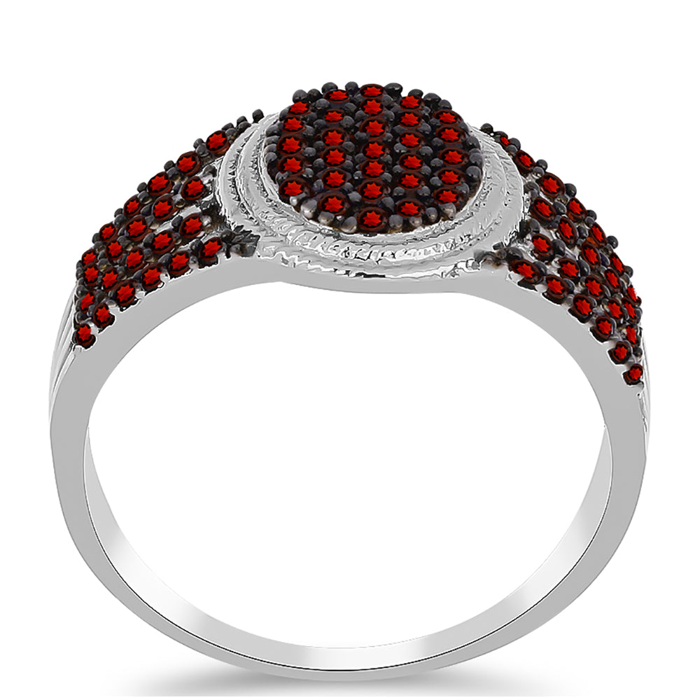 Stříbrný Prsten s Bartonským Granátem 3 